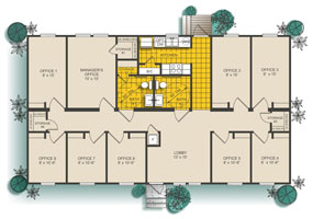 1590 sq ft office building