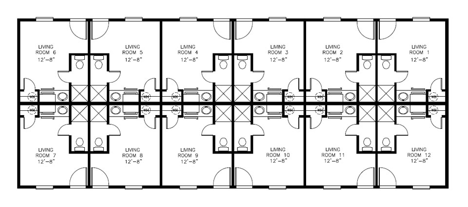 2280 sq. ft. 12 Room Man Camp